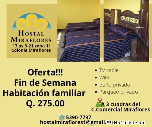 Hospedaje en Guatemala, Hostal Miraflores Guatemala 