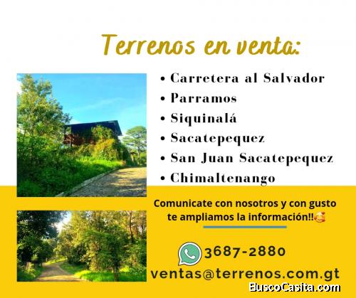 Terrenos en venta en Guatemala 
