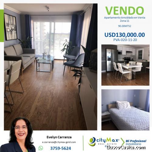 Apartamento en Venta en zona 11 Amueblado