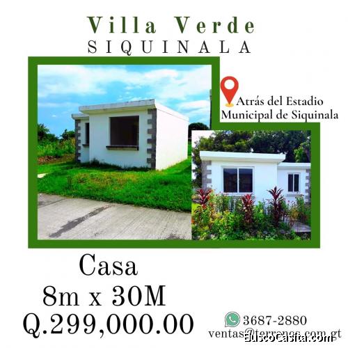 Venta de casas en Siquinala CON FACILIDADES DE PAGO 