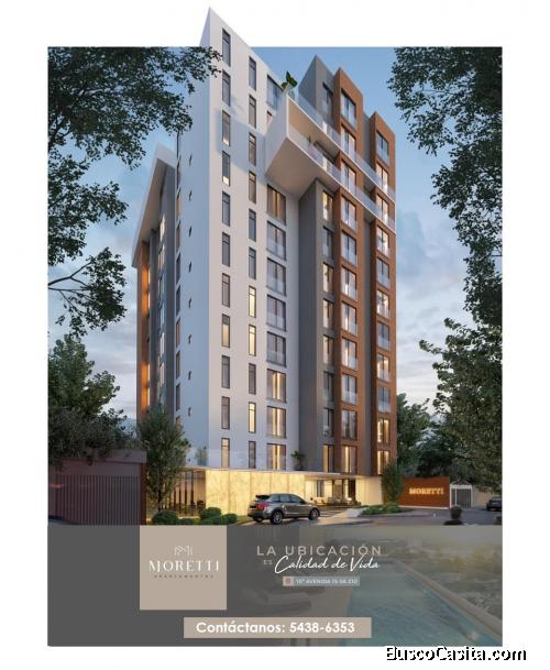 Vendo APARTAMENTO en zona 10 - NUEVOS - de 1, 2 y 3 habitaciones