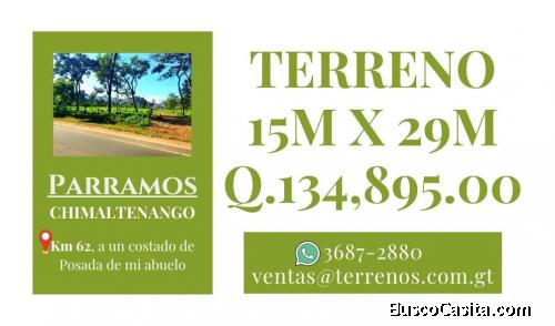 Terrenos en venta en Parramos, contamos con facilidades de pagos 