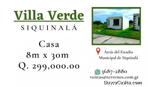 Casas en Venta en Siquinala 