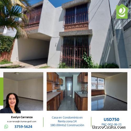 Casa en Renta en zona 14 La Villa