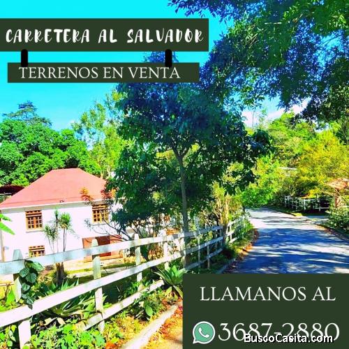 Terrenos Carretera al Salvador, contamos con varios terrenos disponibles
