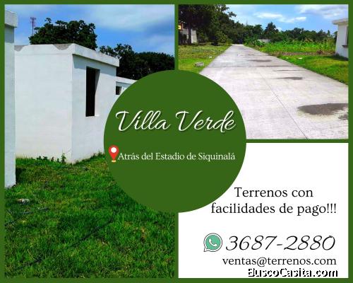 Terrenos planos en Siquinala, venta de terrenos cerca del Estadio 