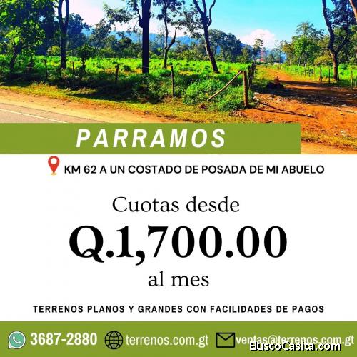 Se vende terreno en Parramos, km 62