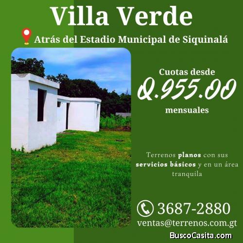 Vendo bellezas de terrenos en Siquinala, atrás del estadio 