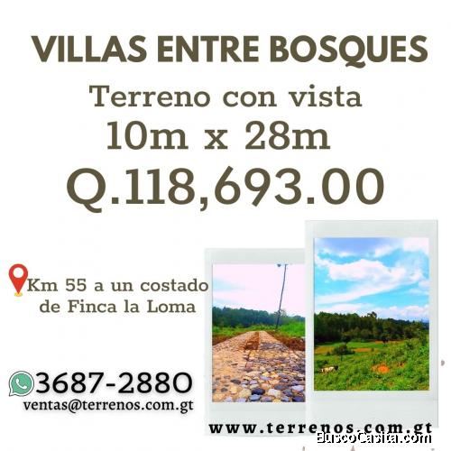 Km 55 cerca del Nuevo Comercial de Chimaltenango, terrenos en venta 