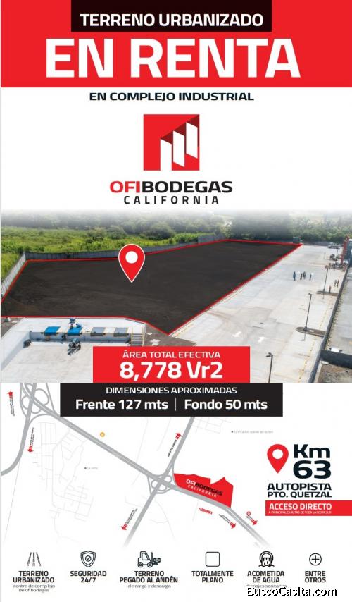 Terreno Urbanizado en Alquiler en Escuintla