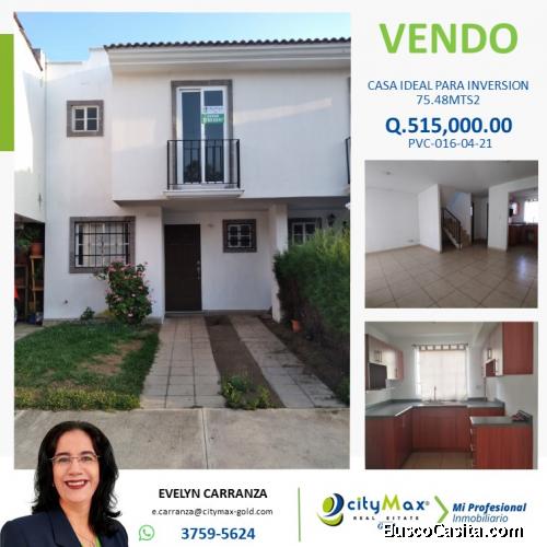 Casa en venta en zona 10 de Villa Nueva para inversión!!!