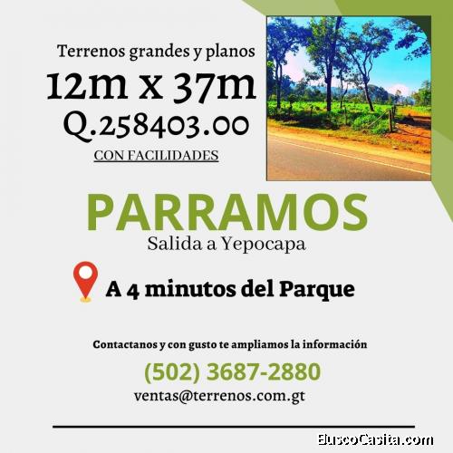 Terrenos en venta en Parramos, terrenos con facilidades