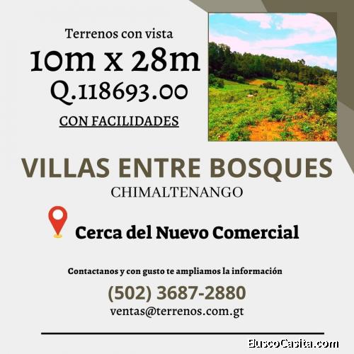 Terrenos en venta en Chimaltenango con facilidades