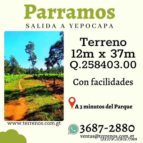 Terrenos en excelente ubicación en Parramos con facilidades 
