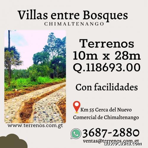 Terrenos en excelente ubicación en Chimaltenango con facilidades 