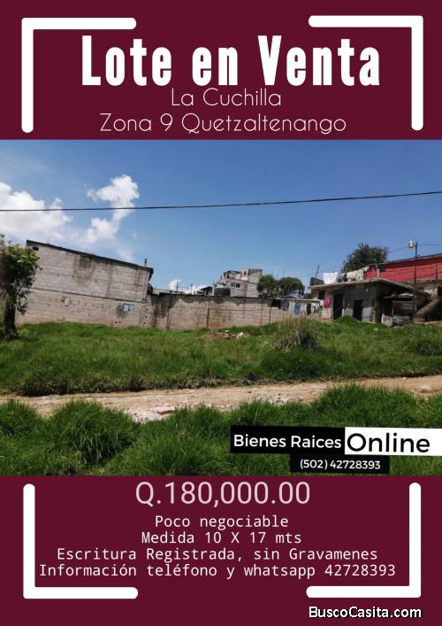 Lote en Venta La Cuchilla Zona 9 Quetzaltenango 