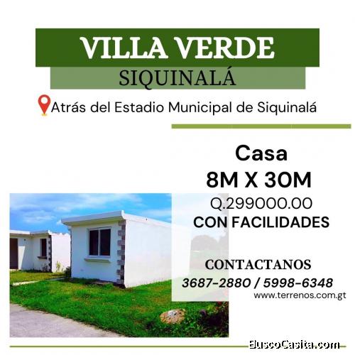 Vendo Casa en Siquinalá con facilidades 