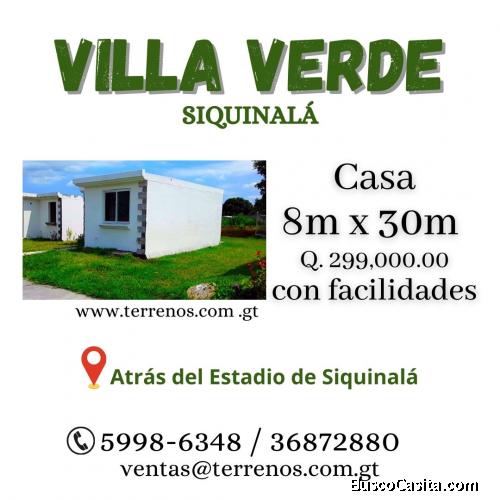 No sabes en que invertir tu dinero? Inviértelo en una Casa en Siquinalá