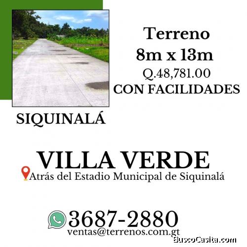 Invierte para tu futuro, terrenos en venta en Siquinalá con facilidades 