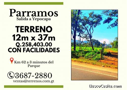 Facilidades de Pago, terrenos en venta en Parramos 