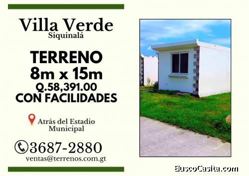 Facilidades de Pago, terrenos en venta en Siquinala