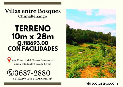Facilidades de Pago, terrenos en venta en Chimaltenango