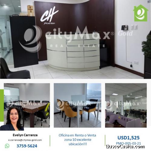 Oficina en Venta y Renta en zona 10