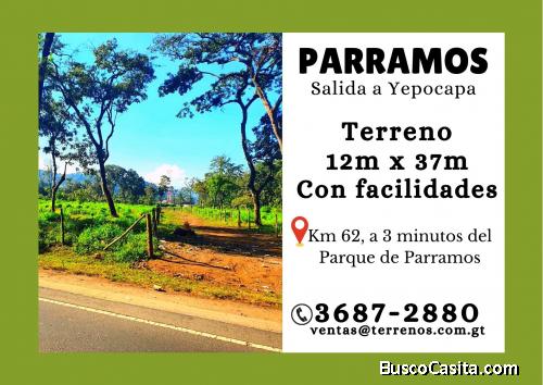 Venta. Terrenos en Parramos con facilidades 