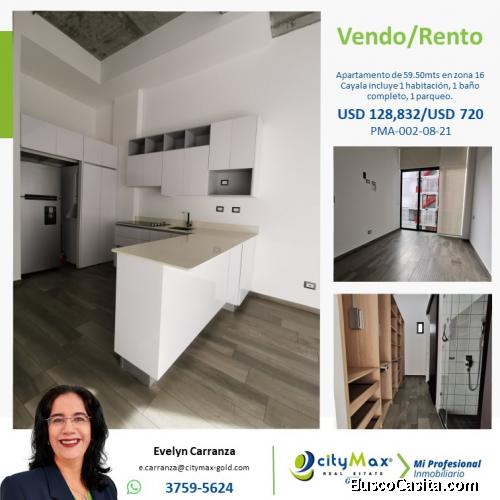 Apartamento en renta en zona 16