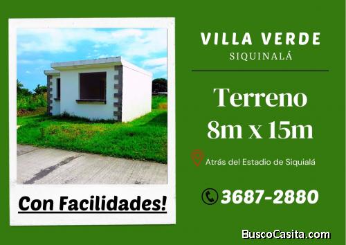 Terrenos con facilidades en Siquinala 