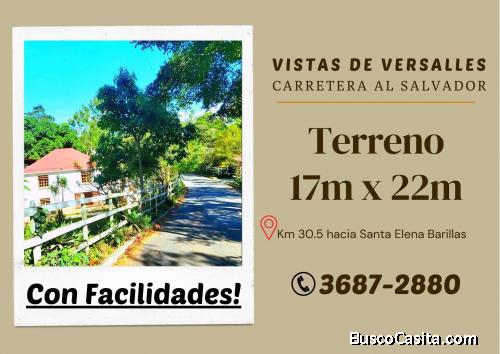 Terrenos con facilidades en Carretera al Salvador 