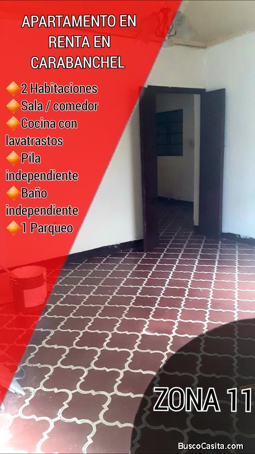 Apartamento en Renta en Colonia Carabanchel Zona 11 CERCA DE CALZADA ROOSEVELT