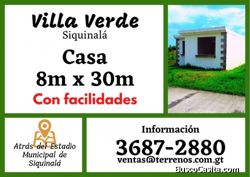 Adquiere tu Casa en Siquinala, contamos con facilidades de pago 