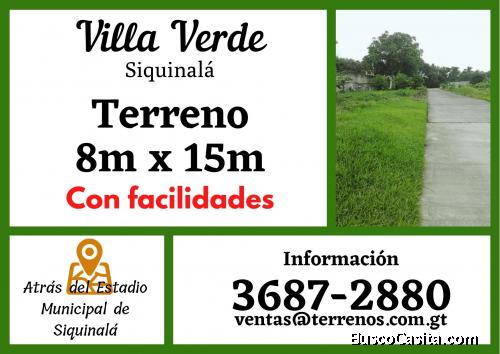 Adquiere tu amplio terreno en Siquinala, contamos con facilidades de pago 