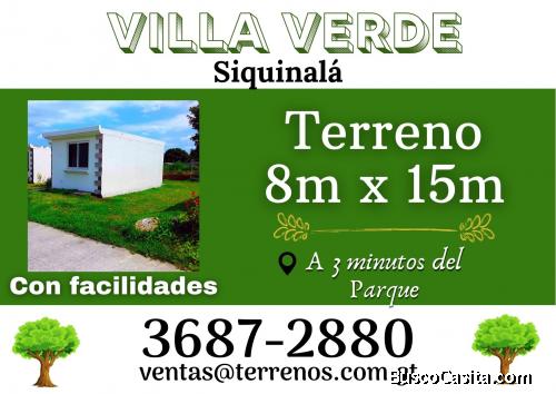 Aproveche, terreno grande cerca del Parque de Siquinala con facilidades 