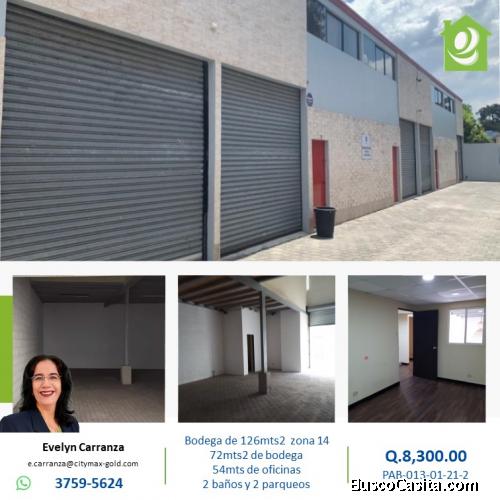 Ofibodega en Renta zona 14!!