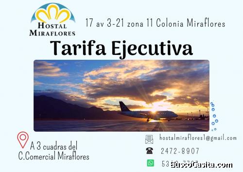 Hostal Miraflores en Guatemala le ofrece la mejor Tarifa Empresarial 