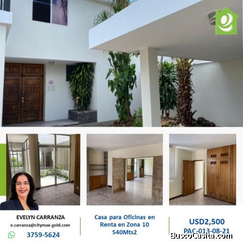 Casa Comercial en renta zona 10