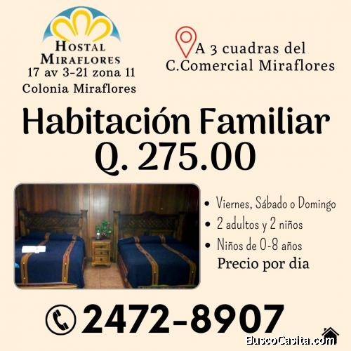 Hospédate cerca del Centro de Guatemala con tu familia 