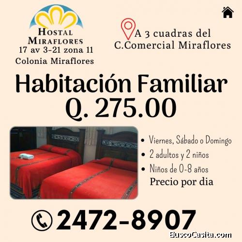 Ven con tu familia a Hostal Miraflores y déjanos consentirlos