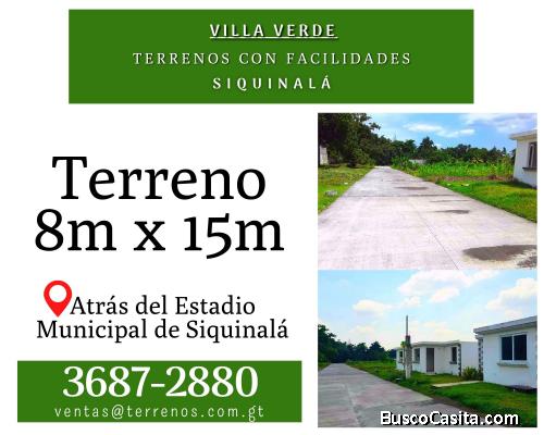 Invierte en un terreno en Siquinala, contamos con facilidades de pago 