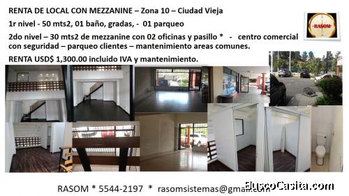 RENTA local en ciudad vieja, por hospitales en centro comercial - RASOM