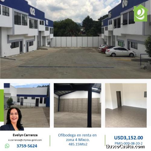 Ofibodega en renta en zona 4 Mixco, Guatemala