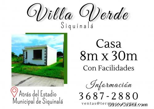 Te gustaría tener una casa en Siquinala sin pagar una fortuna y con facilidades? 