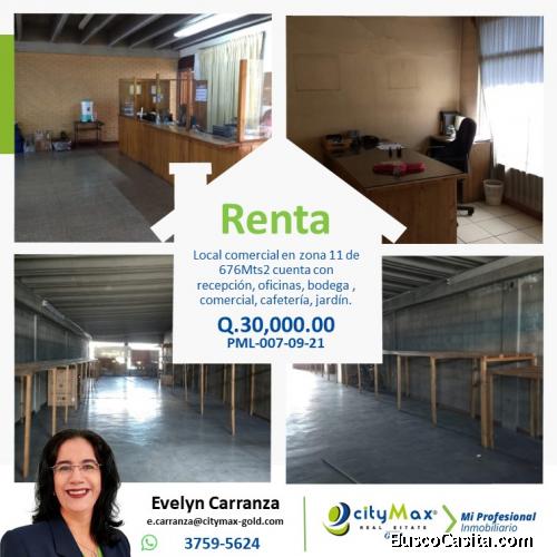 Local Comercia en renta zona 11