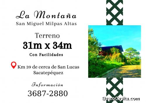 Vendo terreno en San Miguel Milpas Altas
