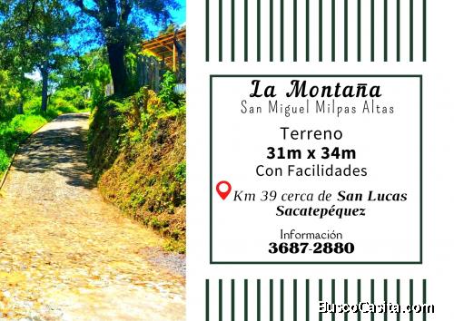 Vendo terreno a 10 minutos de San Lucas Sacatepéquez