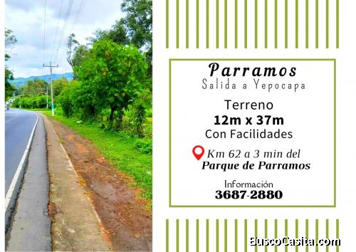 Vendo terreno a 3 minutos del Parque de Parramos 