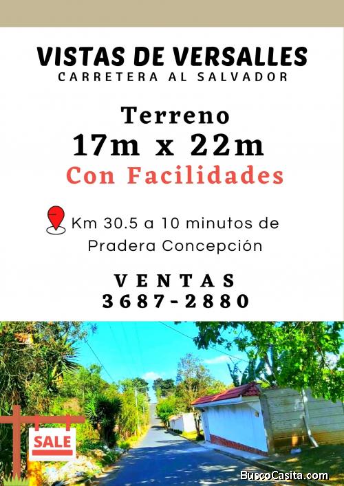 Vive o invierte en Carretera al Salvador, contamos con facilidades de pago 