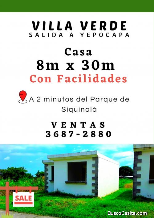 Compra o invierte en una casa en Siquinala, contamos con facilidades de pago 